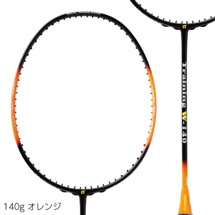 Apacs Training W-140 Orange Black Matte Badminton Racket (140g)